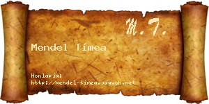 Mendel Tímea névjegykártya